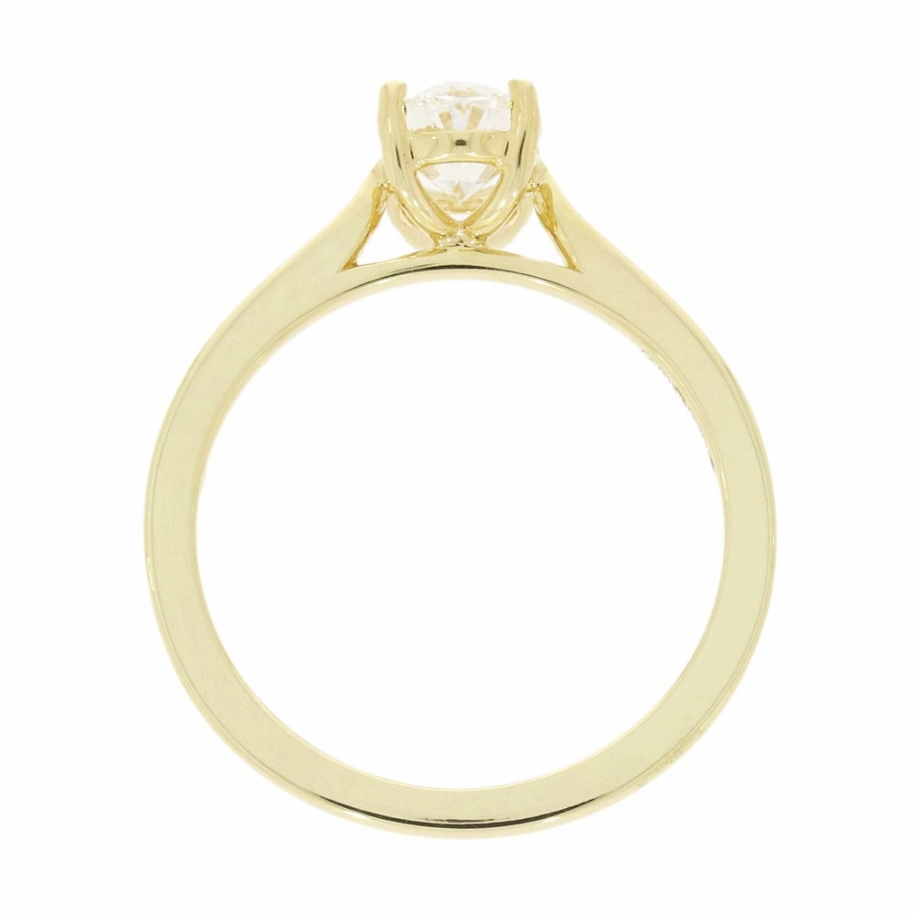 9ct Gold 1.00ct Oval Cut Lab Grown Diamond Solitaire Ring E VS2
