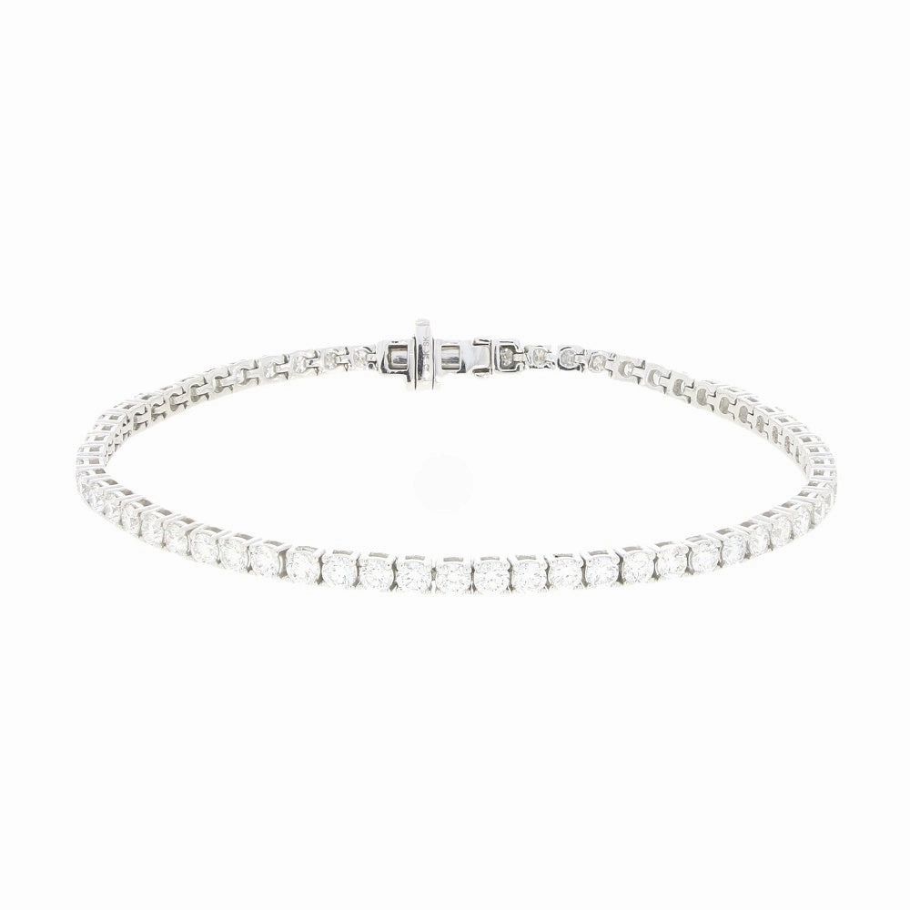 9ct White Gold 4.00cts Lab Grown Diamond Tennis Bracelet