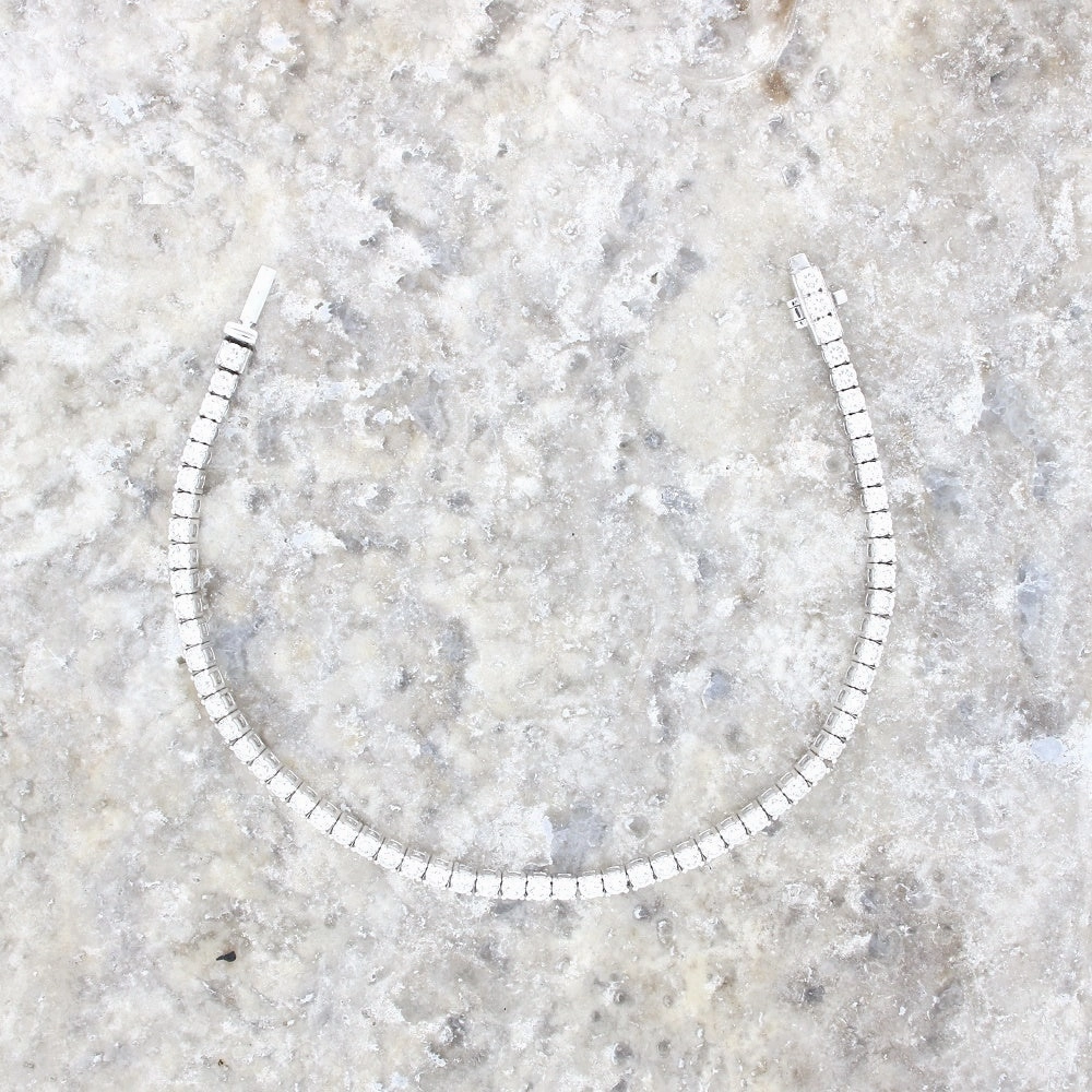9ct White Gold 4.00cts Lab Grown Diamond Tennis Bracelet