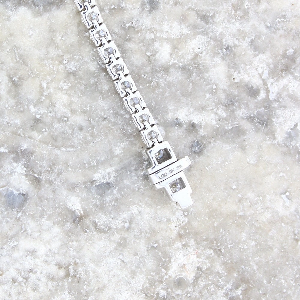 9ct White Gold 4.00cts Lab Grown Diamond Tennis Bracelet
