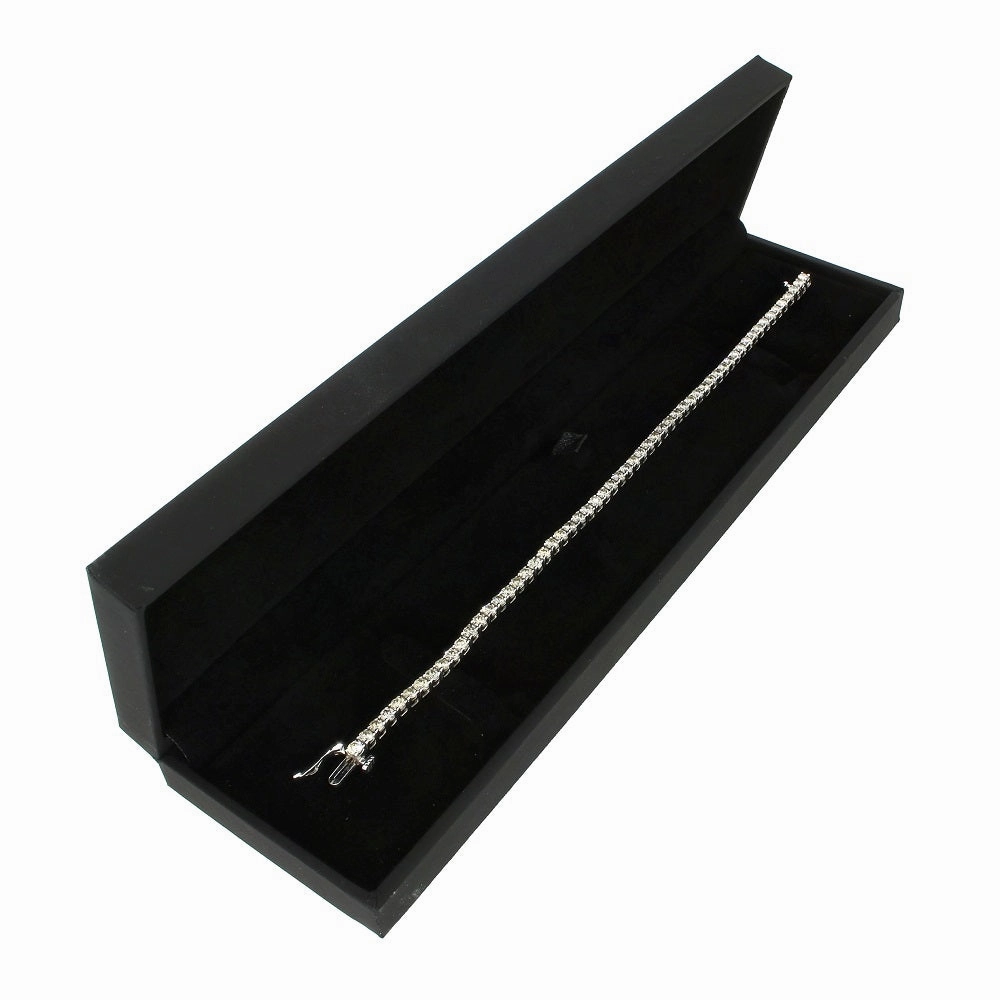 9ct White Gold 5.00cts Brilliant Cut Diamond Line Tennis Bracelet