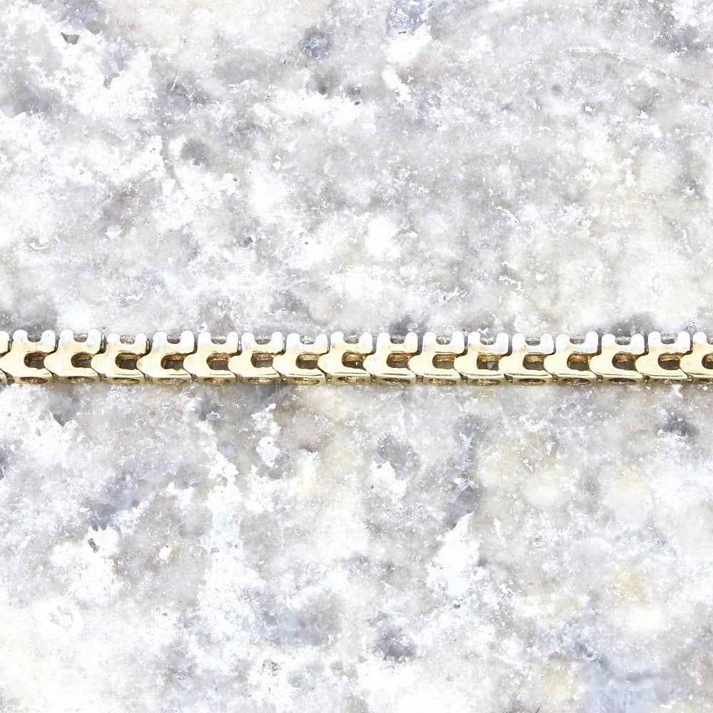 9ct Yellow Gold 2.00cts Diamond Line Tennis Bracelet