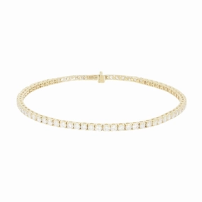 9ct Yellow Gold 3.04cts Lab Grown Diamond Tennis Bracelet