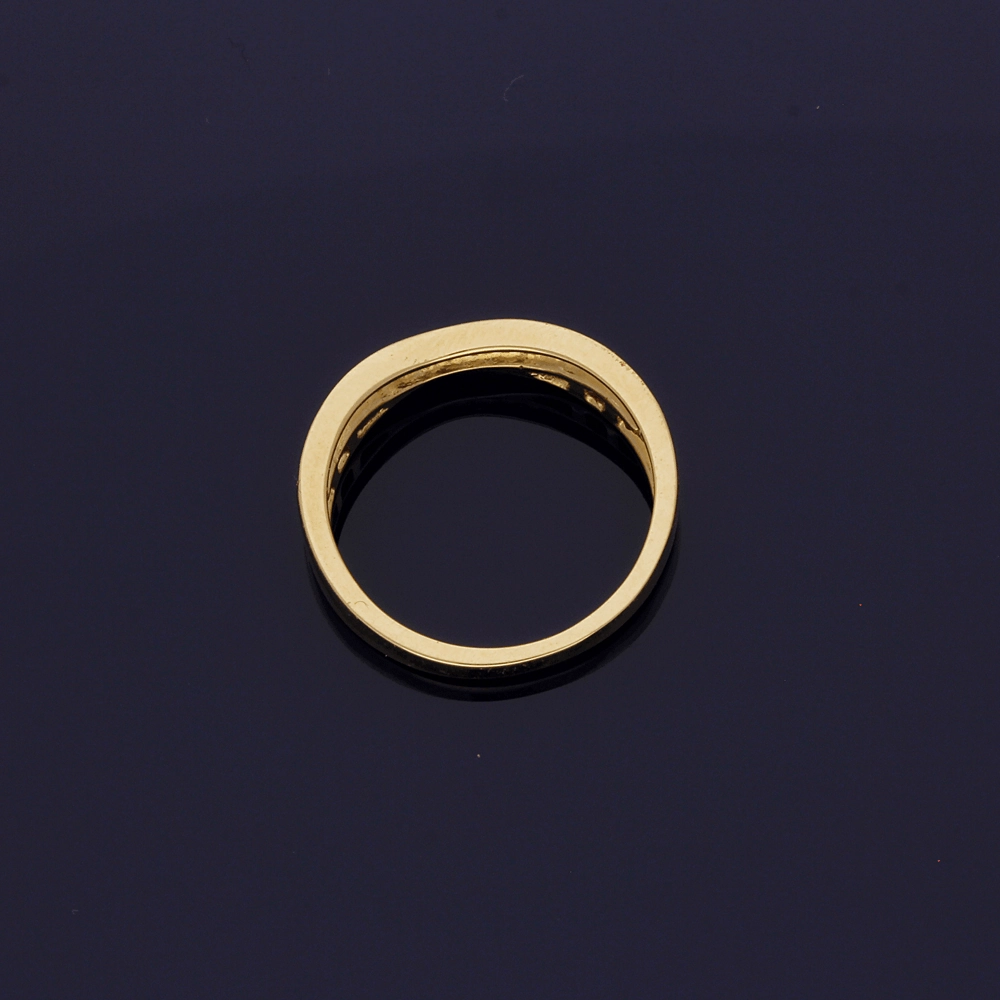 9ct Yellow Gold Diamond Curved Eternity Ring