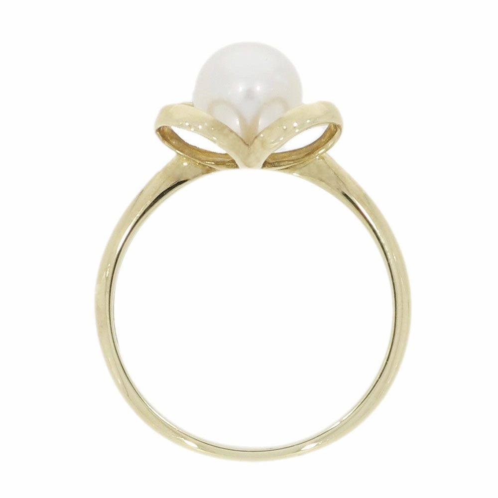 9ct Yellow Gold White Freshwater Pearl Dress Ring