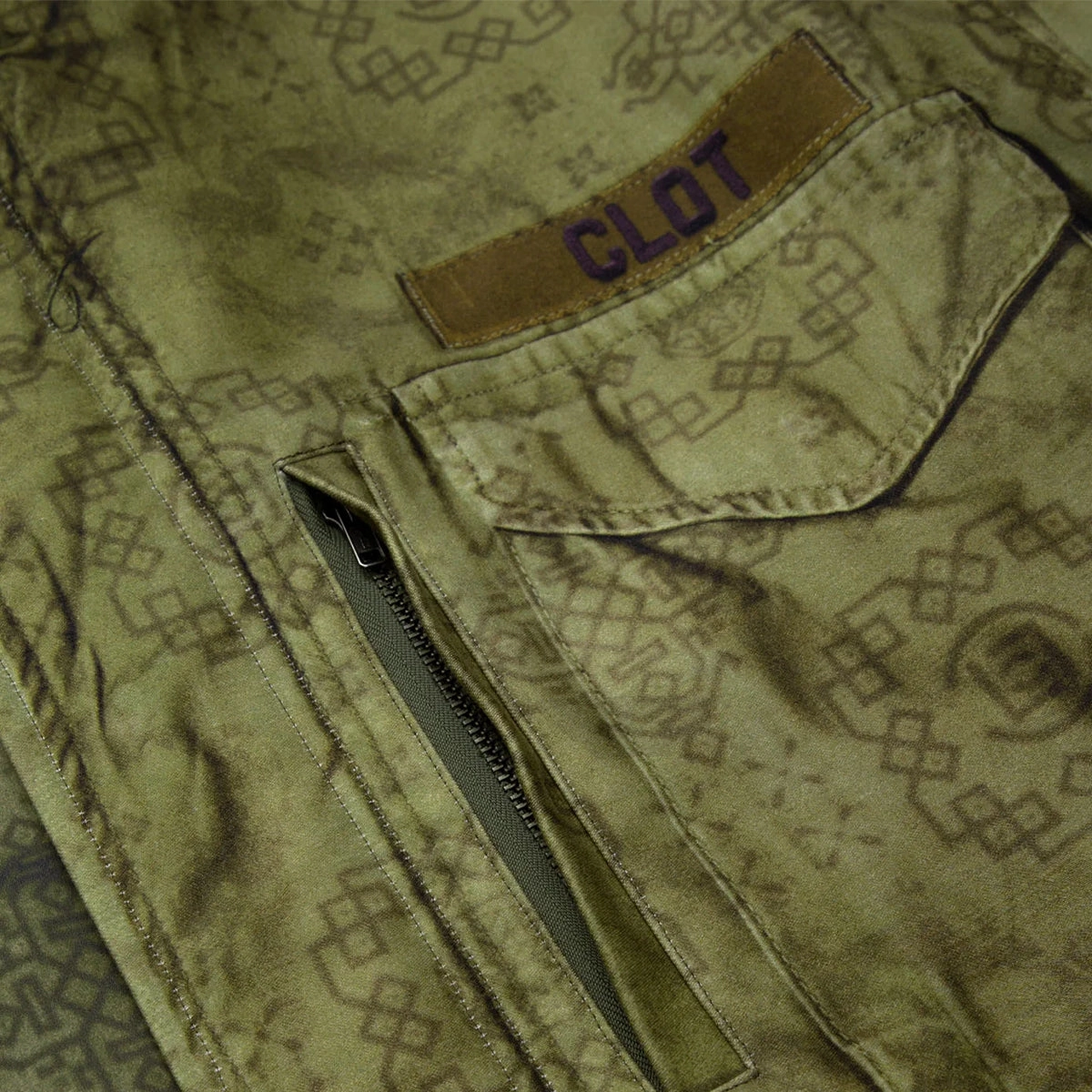   TOLQ Printed M-65 Jacket 'Olive'