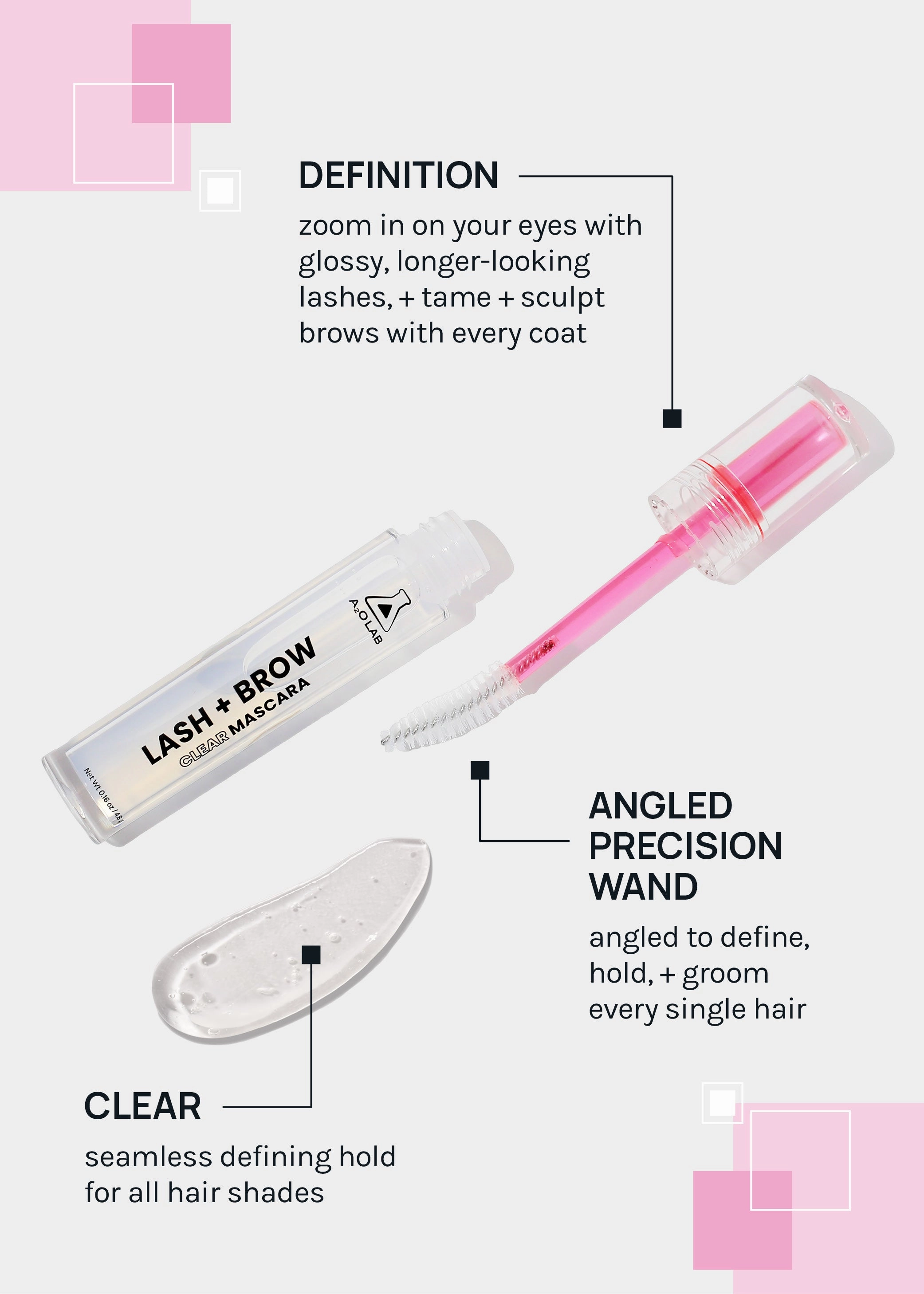 a2o Lab Lash   Brow Clear Mascara