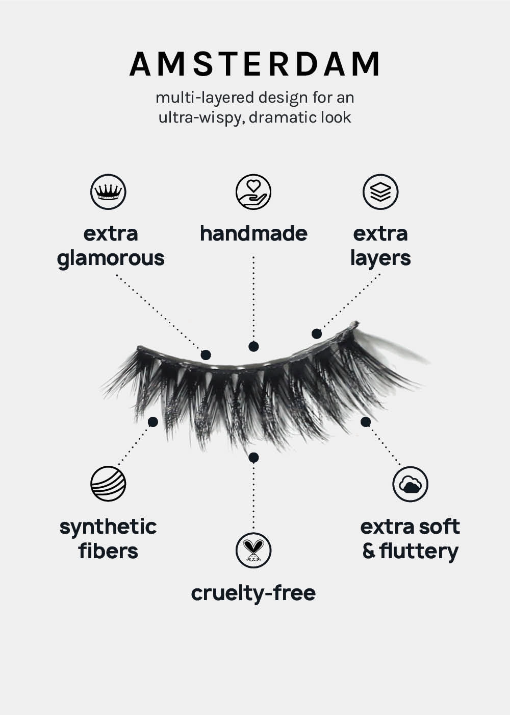 A  Glam 3D Faux Mink Lashes - Amsterdam
