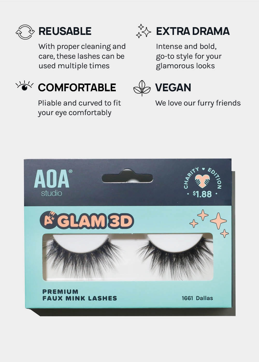 A  Glam 3D Faux Mink Lashes - Dallas