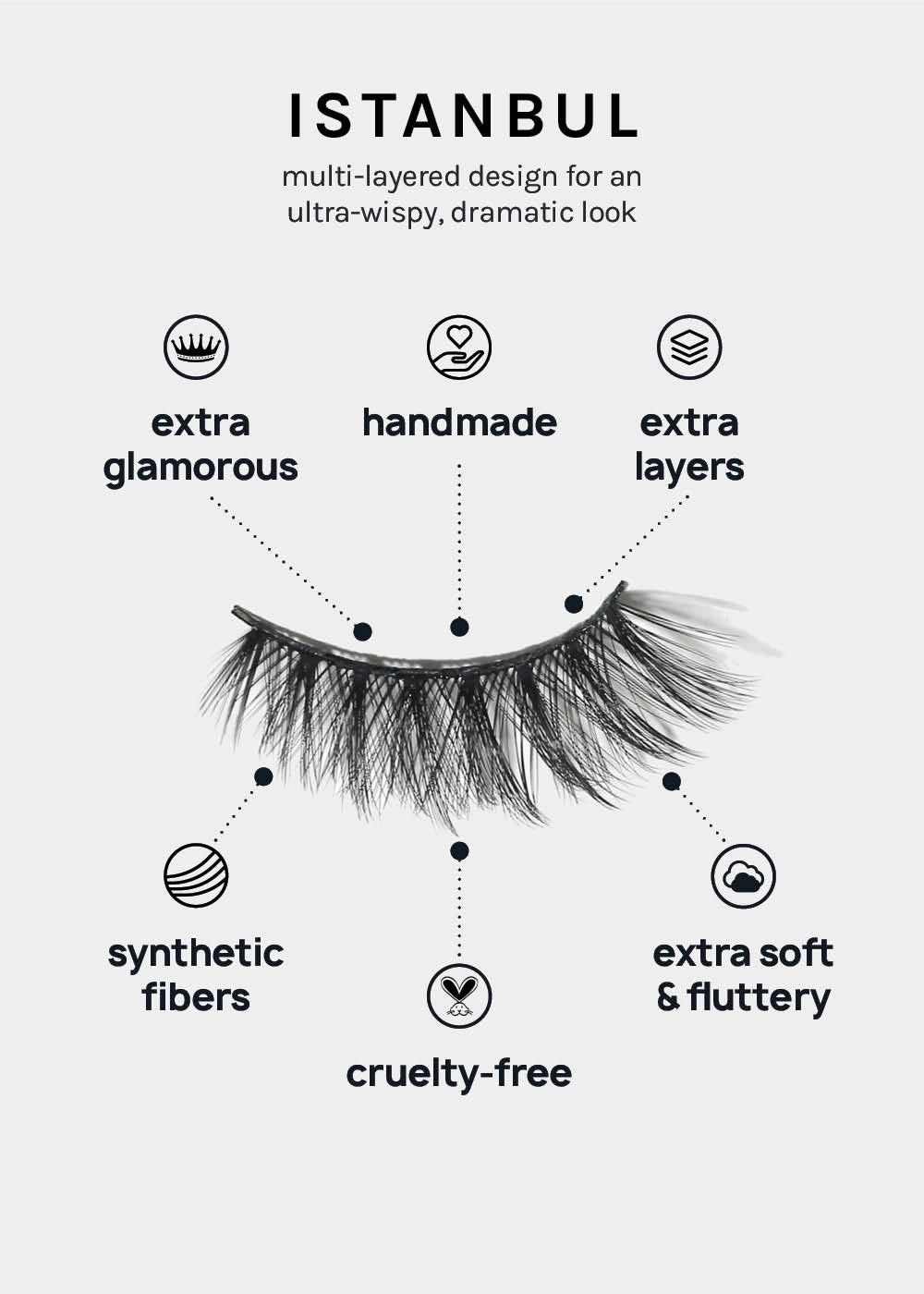 A  Glam 3D Faux Mink Lashes - Istanbul