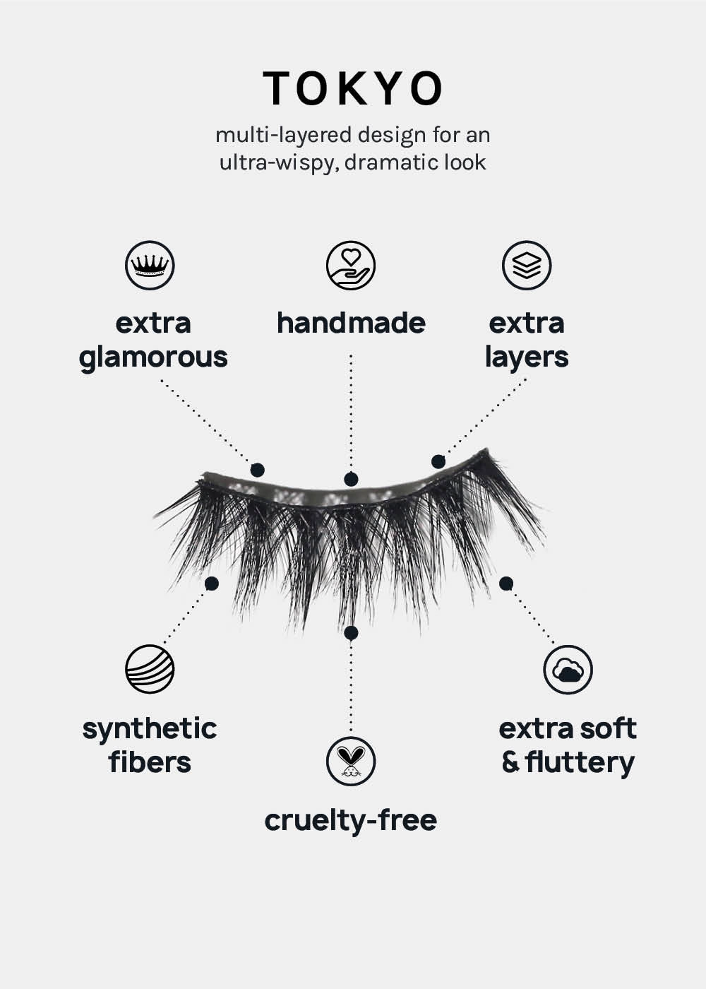 A  Glam 3D Faux Mink Lashes - Tokyo