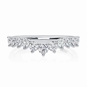 A. Jaffe 14k Curved Diamond Wedding Band