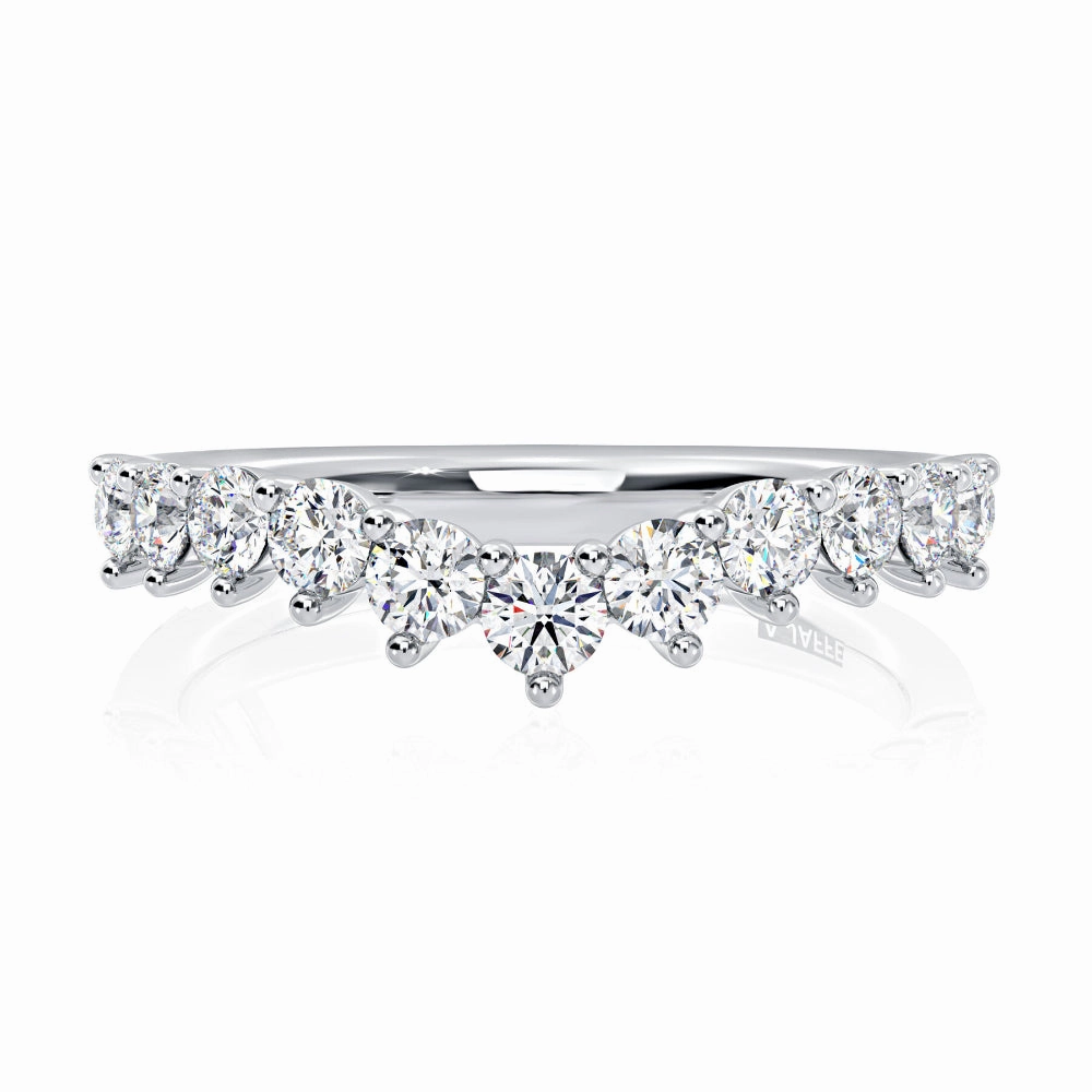 A. Jaffe 14k Curved Diamond Wedding Band