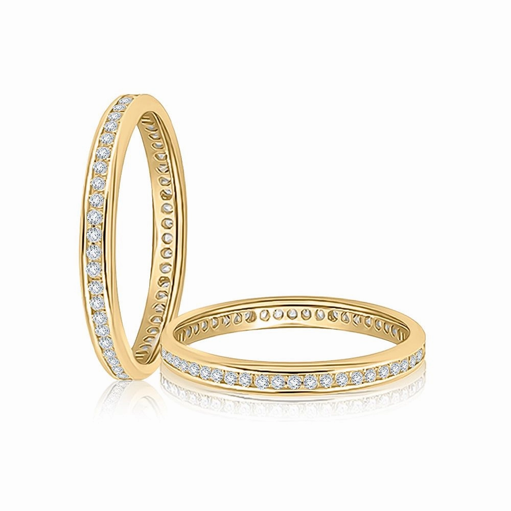 A. Jaffe 14k Diamond Eternity Wedding Band