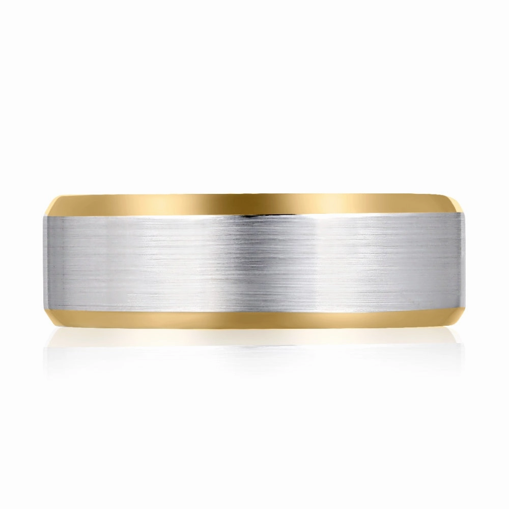 A. Jaffe Men's 14k 8mm Two-Tone Wedding Band