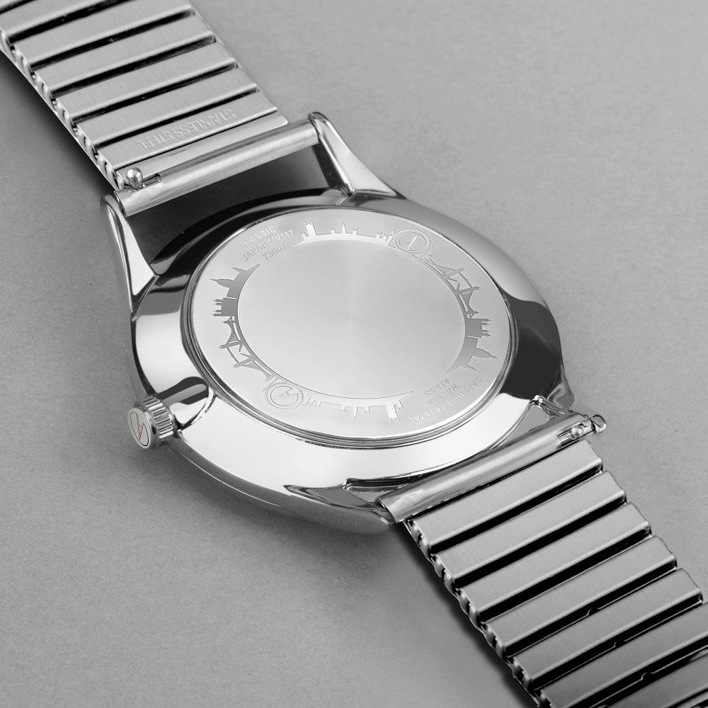 Accurist Classic Mens Expander Bracelet Watch White Dial 73000X