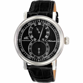 Adee Kaye Men's Watch - Mondo Automatic Black Genuine Leather Strap | AK5665-MBK