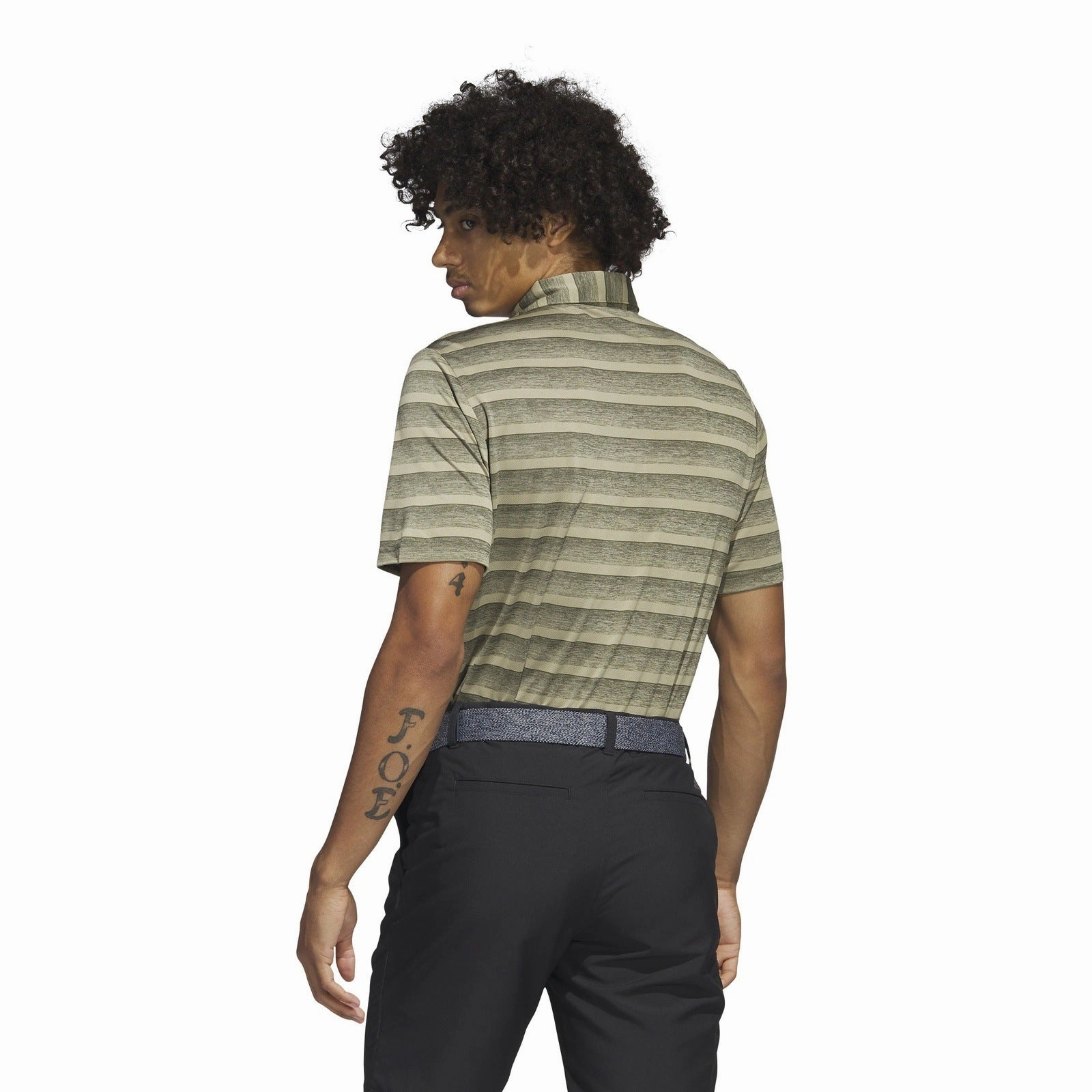 adidas 2-Colour Stripe Golf Polo Shirt HR8007