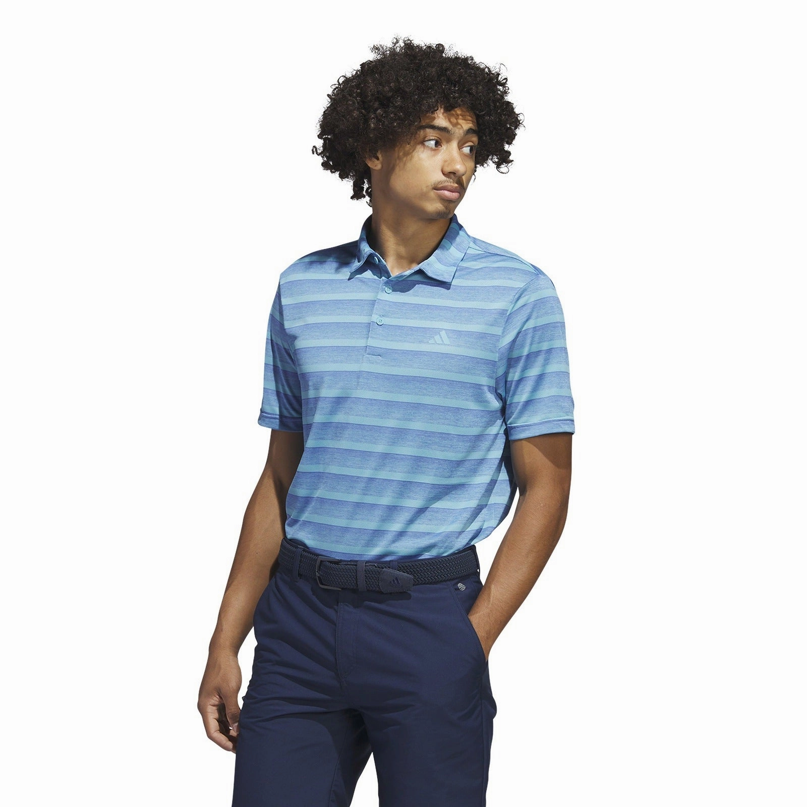 adidas 2-Colour Stripe Golf Polo Shirt HR8009