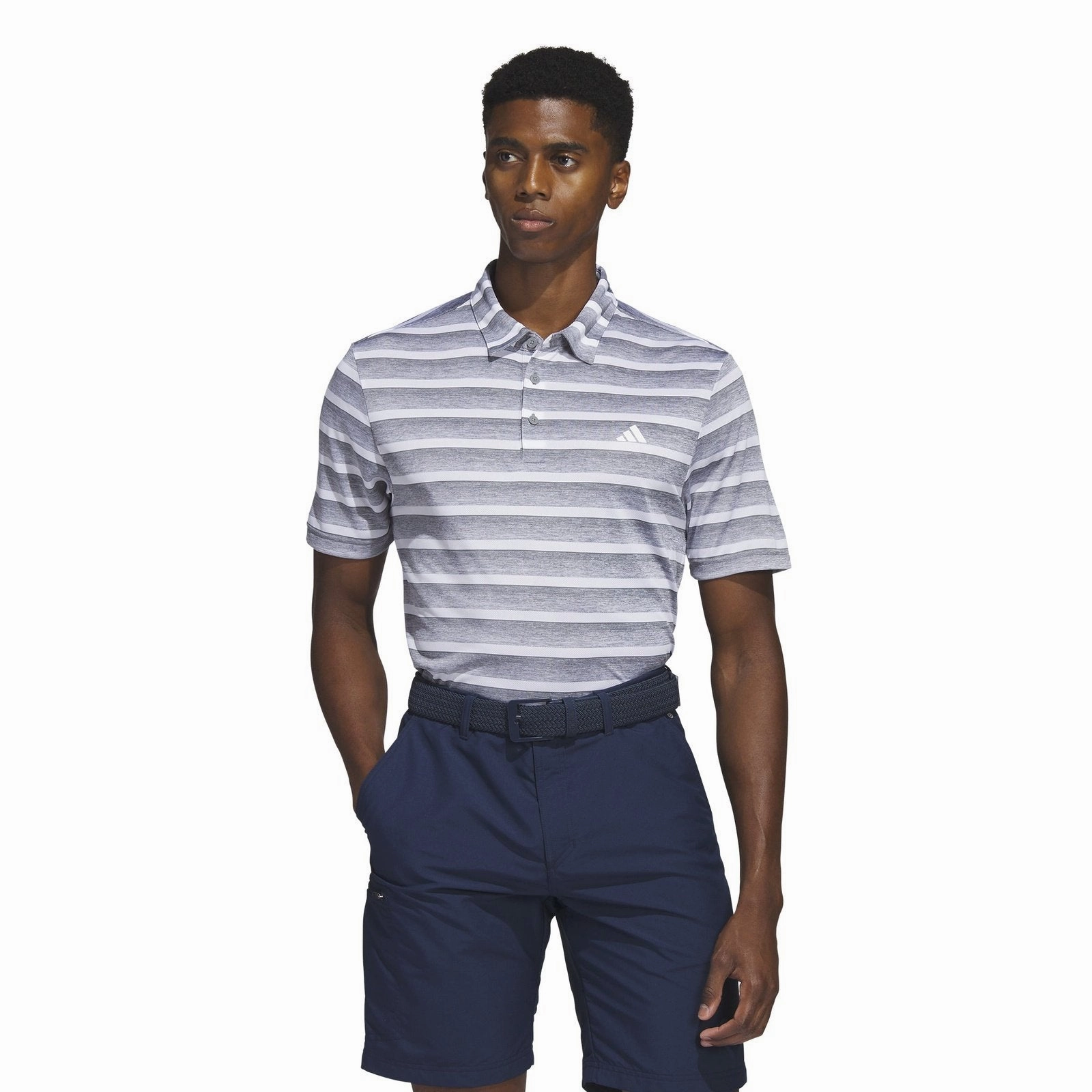 adidas 2-Colour Stripe Golf Polo Shirt IA5444