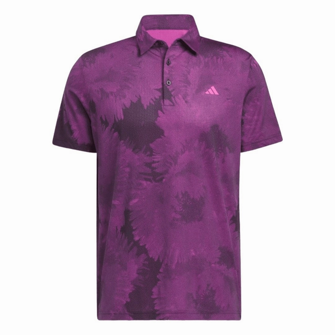 adidas Flower Mesh Print Golf Polo Shirt HS7618
