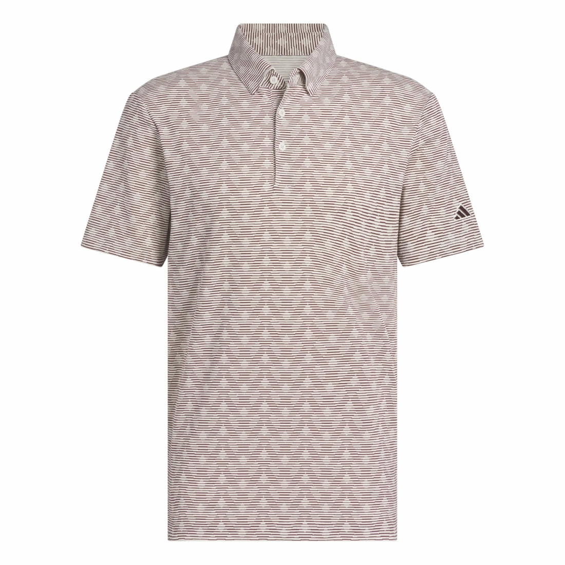 adidas Go-To Printed Stripe Golf Polo Shirt JF4931