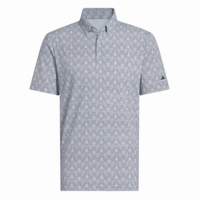 adidas Go-To Printed Stripe Golf Polo Shirt JP2329