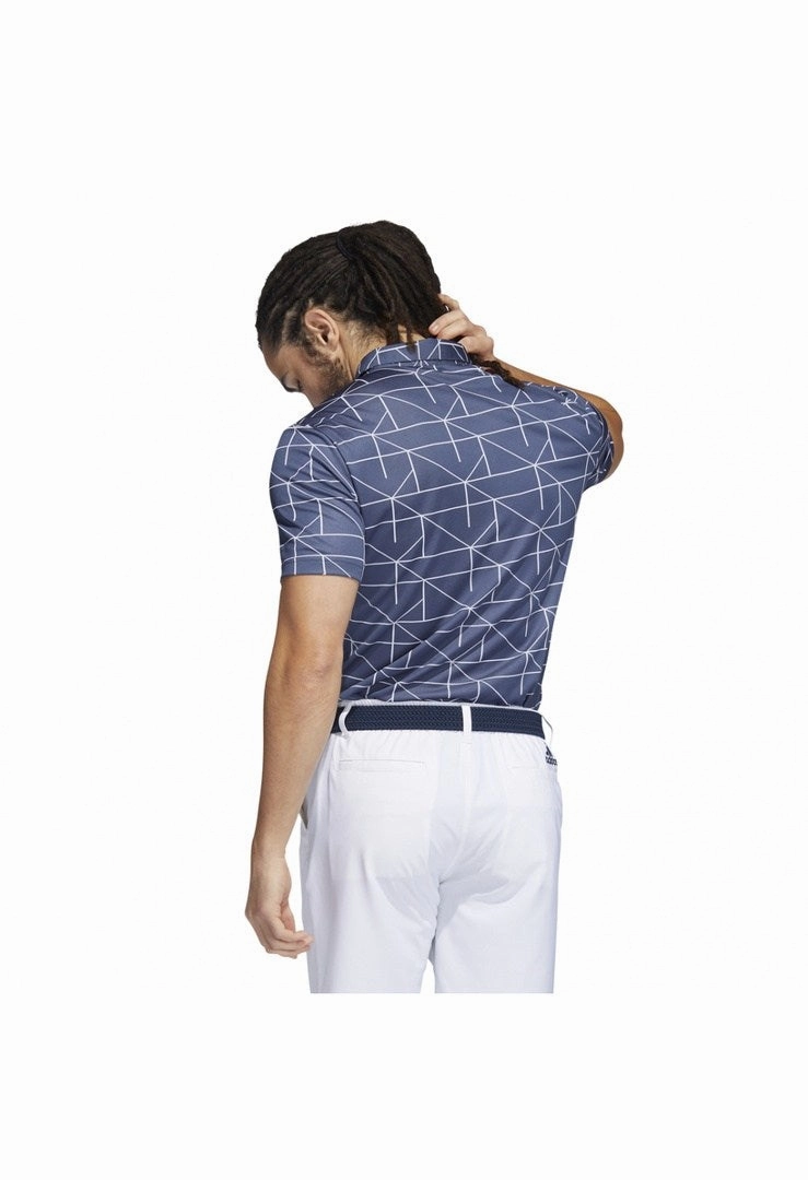 adidas Jacquard Lines Primegreen Golf Shirt HC5576