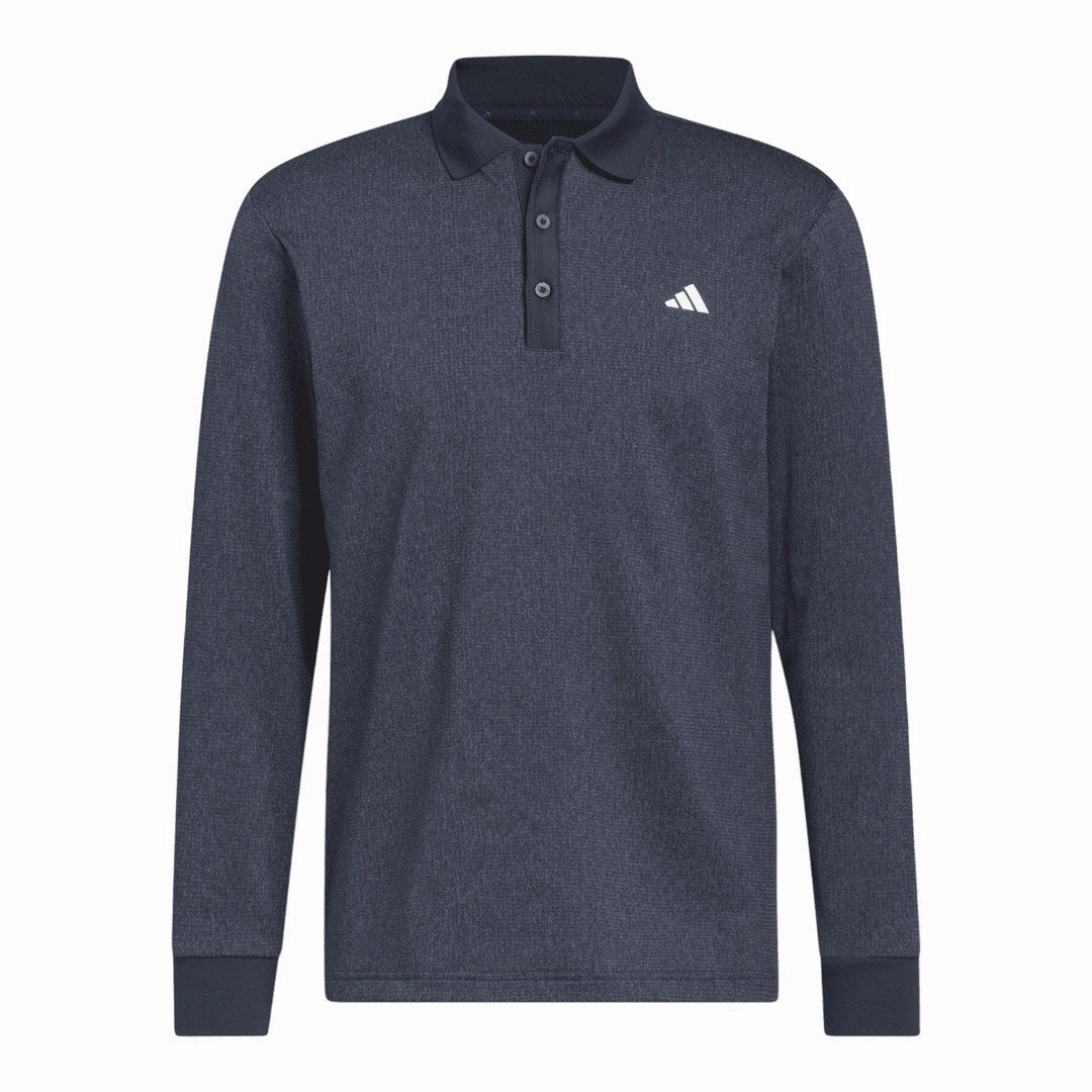adidas Long Sleeve Heather Golf Polo Shirt HZ0426