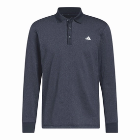 adidas Long Sleeve Heather Golf Polo Shirt HZ0426