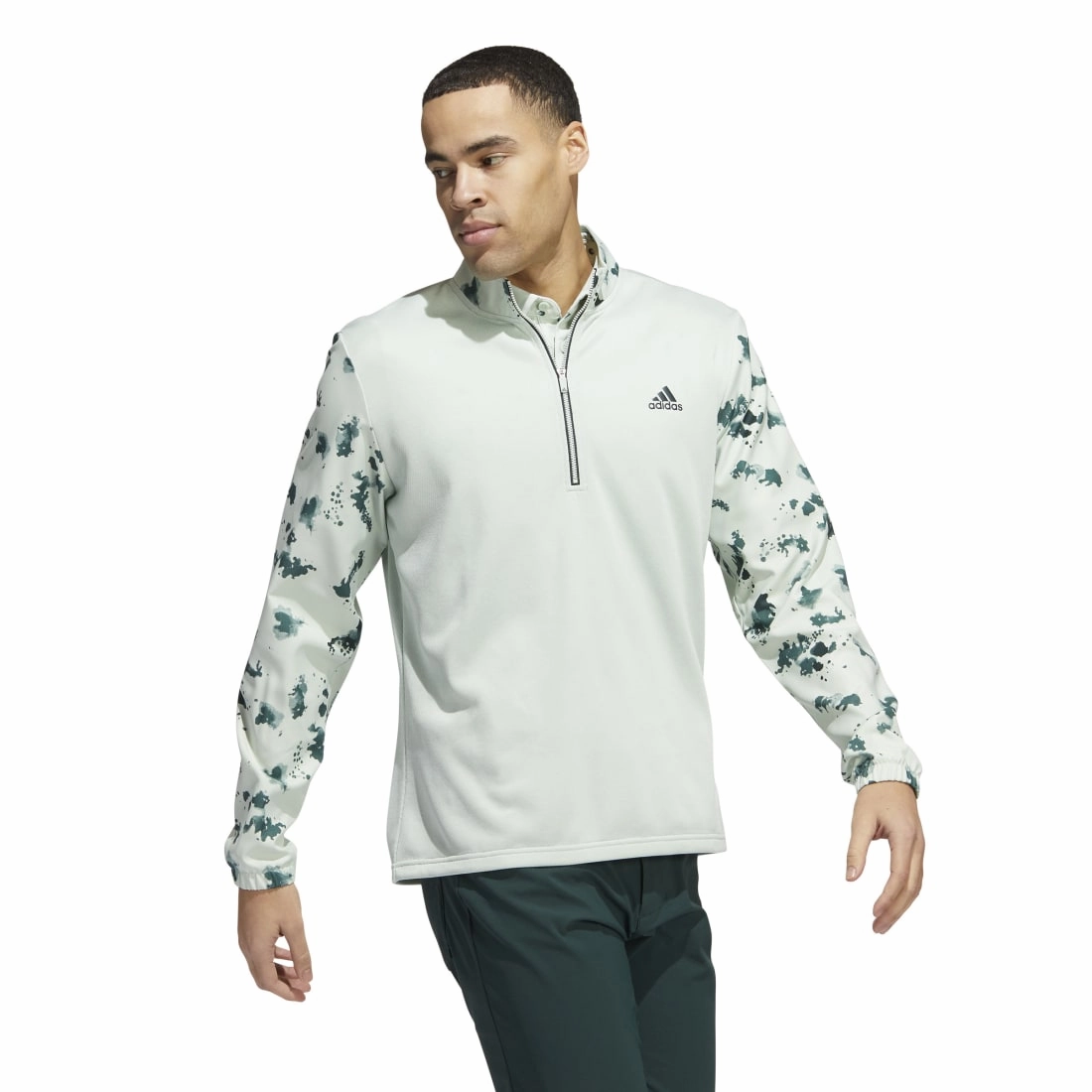 adidas Splatter Print 1/4-Zip Golf Mid Layer HN7174