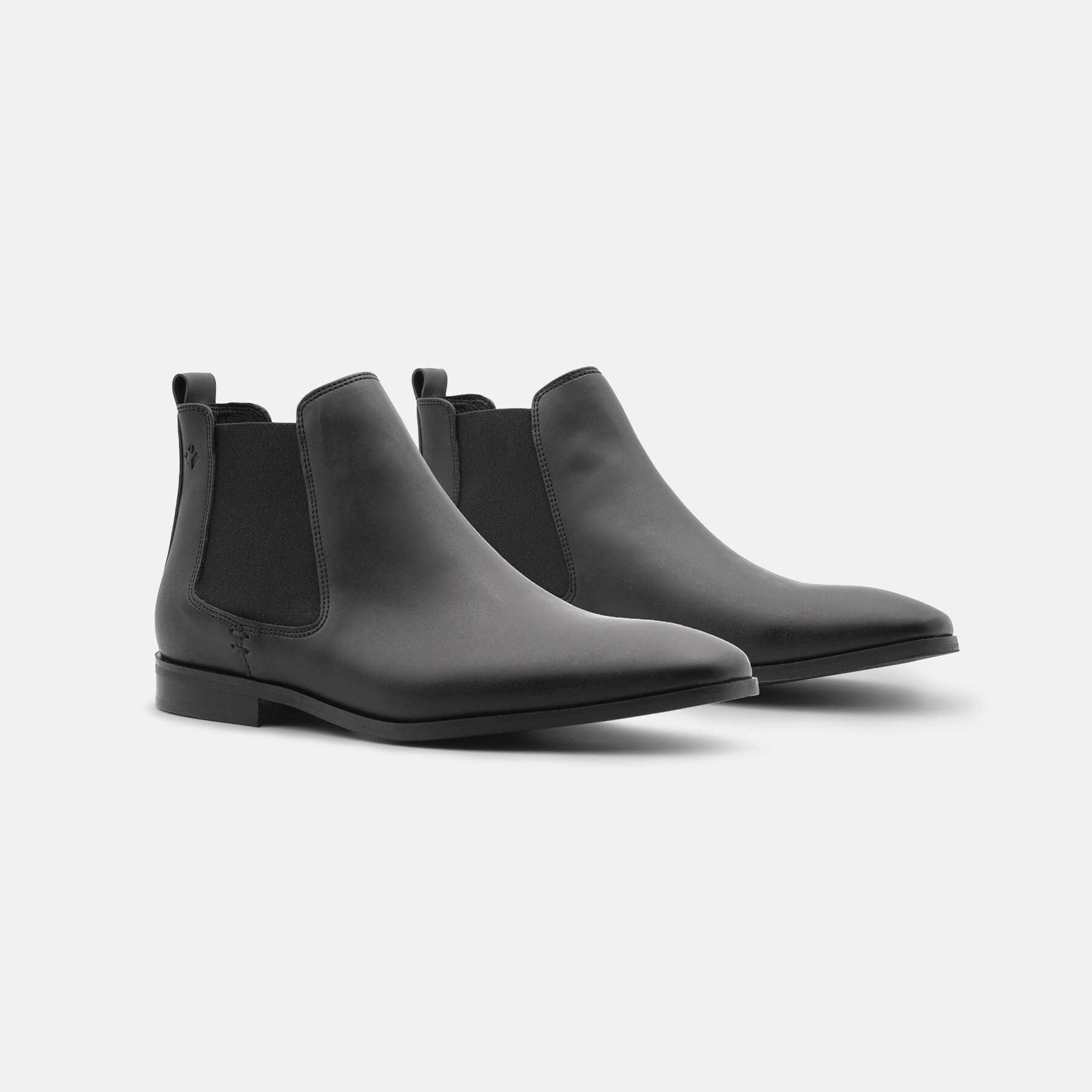 Alan Men's Vegan Ankle Boots | Black