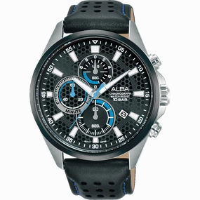 Alba Active Sports Chronograph Black Dial Mens Watch AM3879X