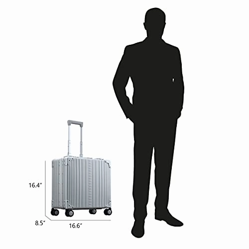 ALEON 17" Aluminum Deluxe Wheeled Hardside Business Briefcase