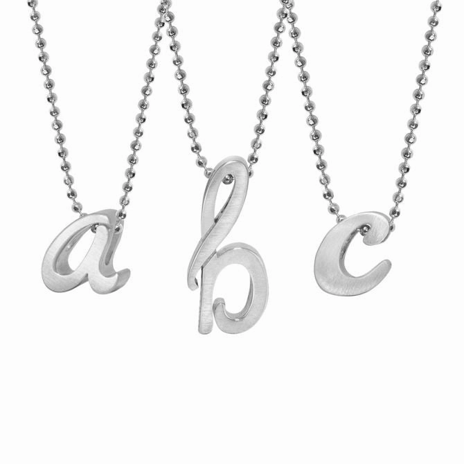 Alex Woo Little Autograph Pendant in Sterling Silver