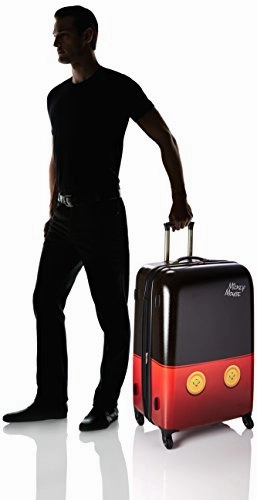American Tourister Disney Hardside Luggage with Spinner Wheels, Mickey Mouse Pants, Checked-Large 28-Inch