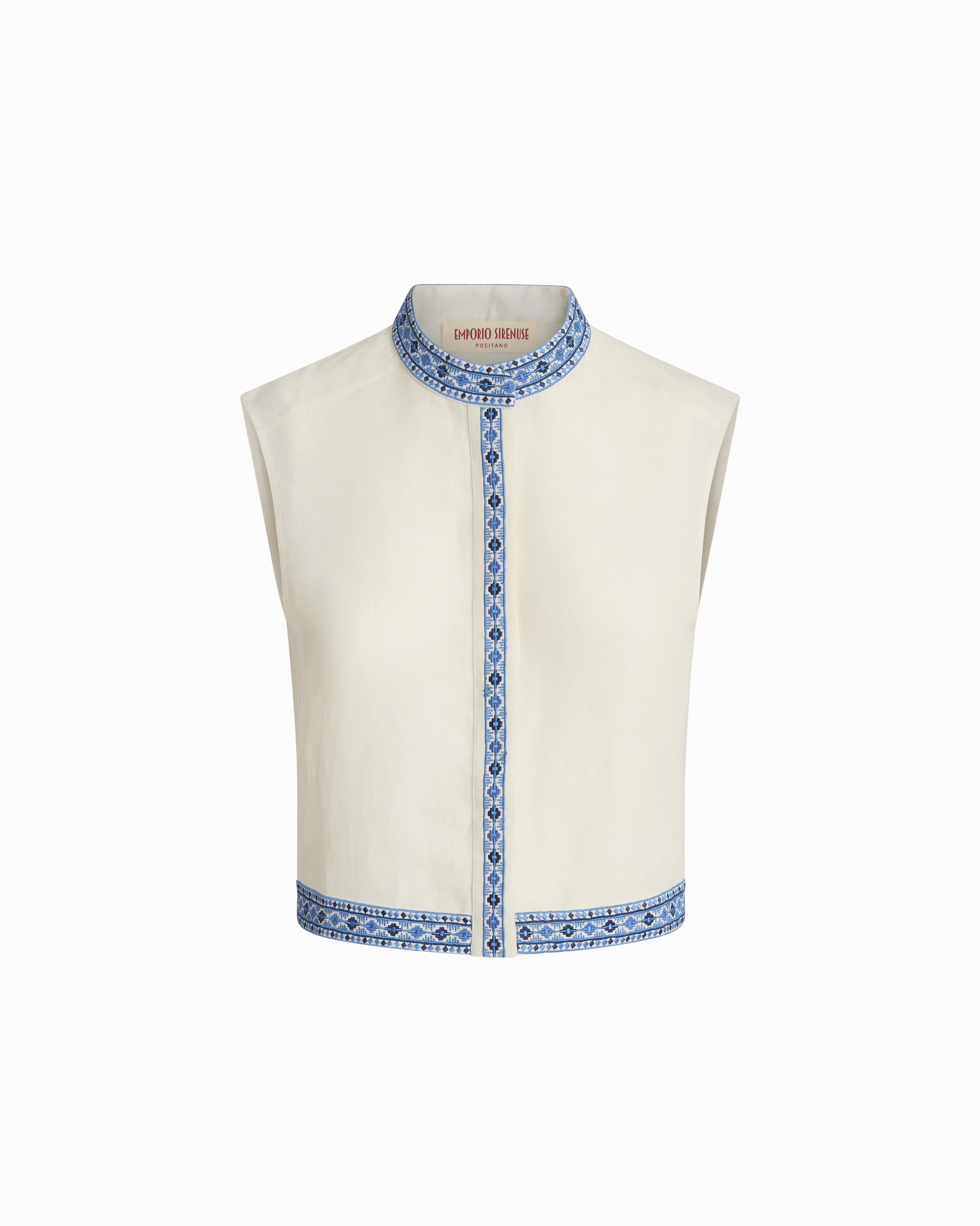 Andorra Top with Astragal Embroidery
