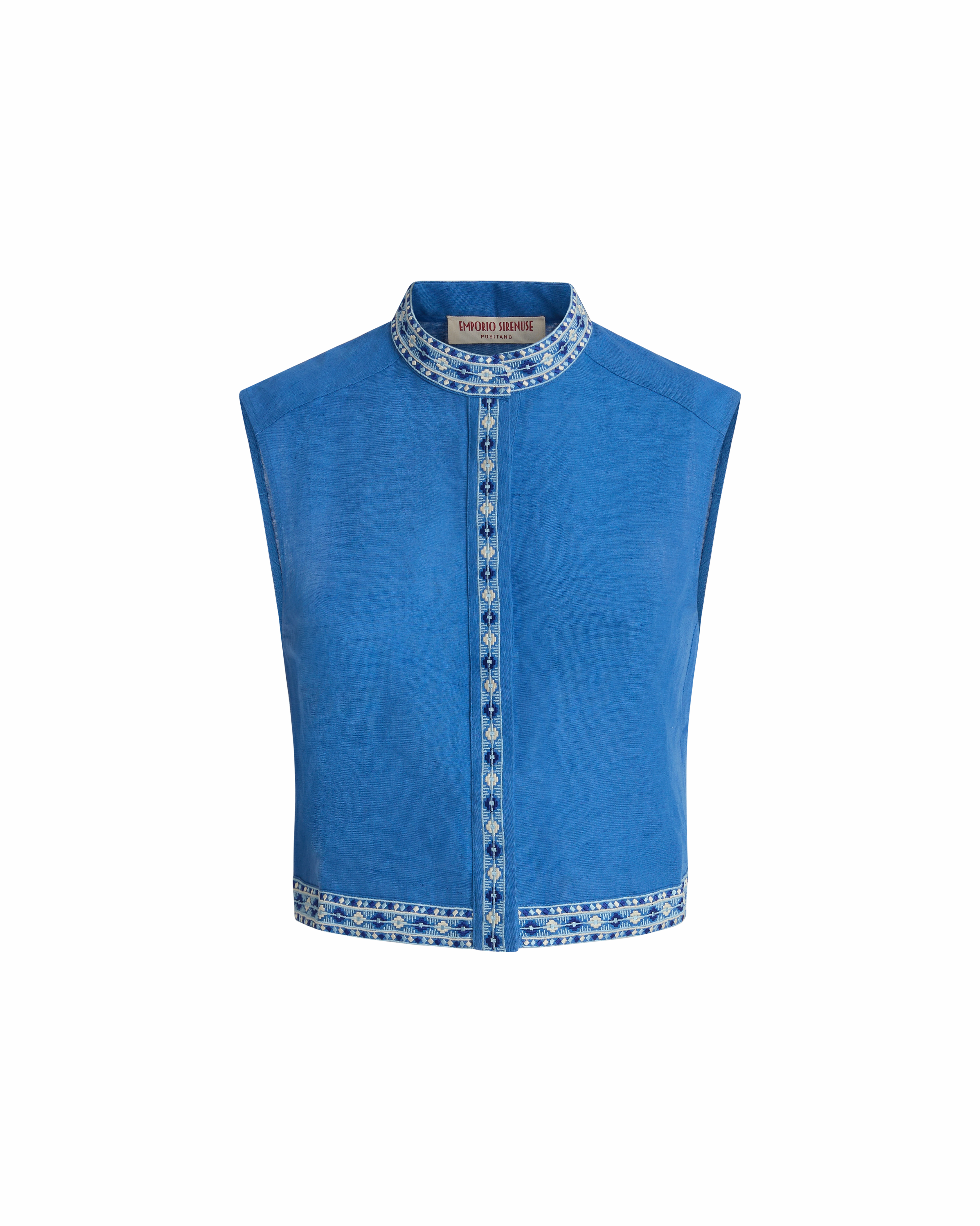 Andorra Top with Astragal Embroidery