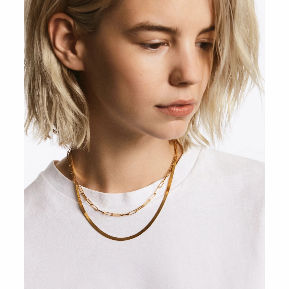Anna Beck Elongated Box Chain Necklace