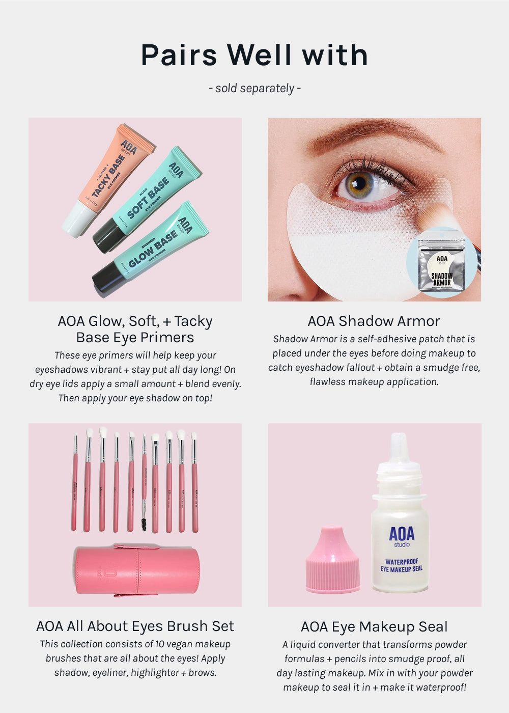 AOA Cherry Blossom 3-Color Eyeshadow Palettes