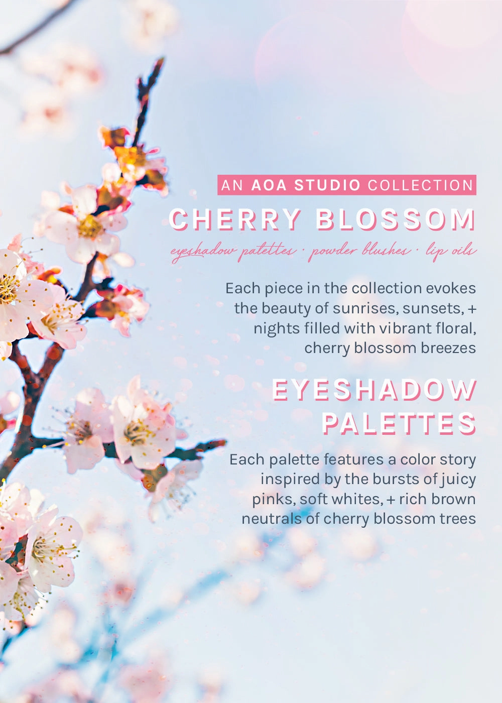 AOA Cherry Blossom 3-Color Eyeshadow Palettes