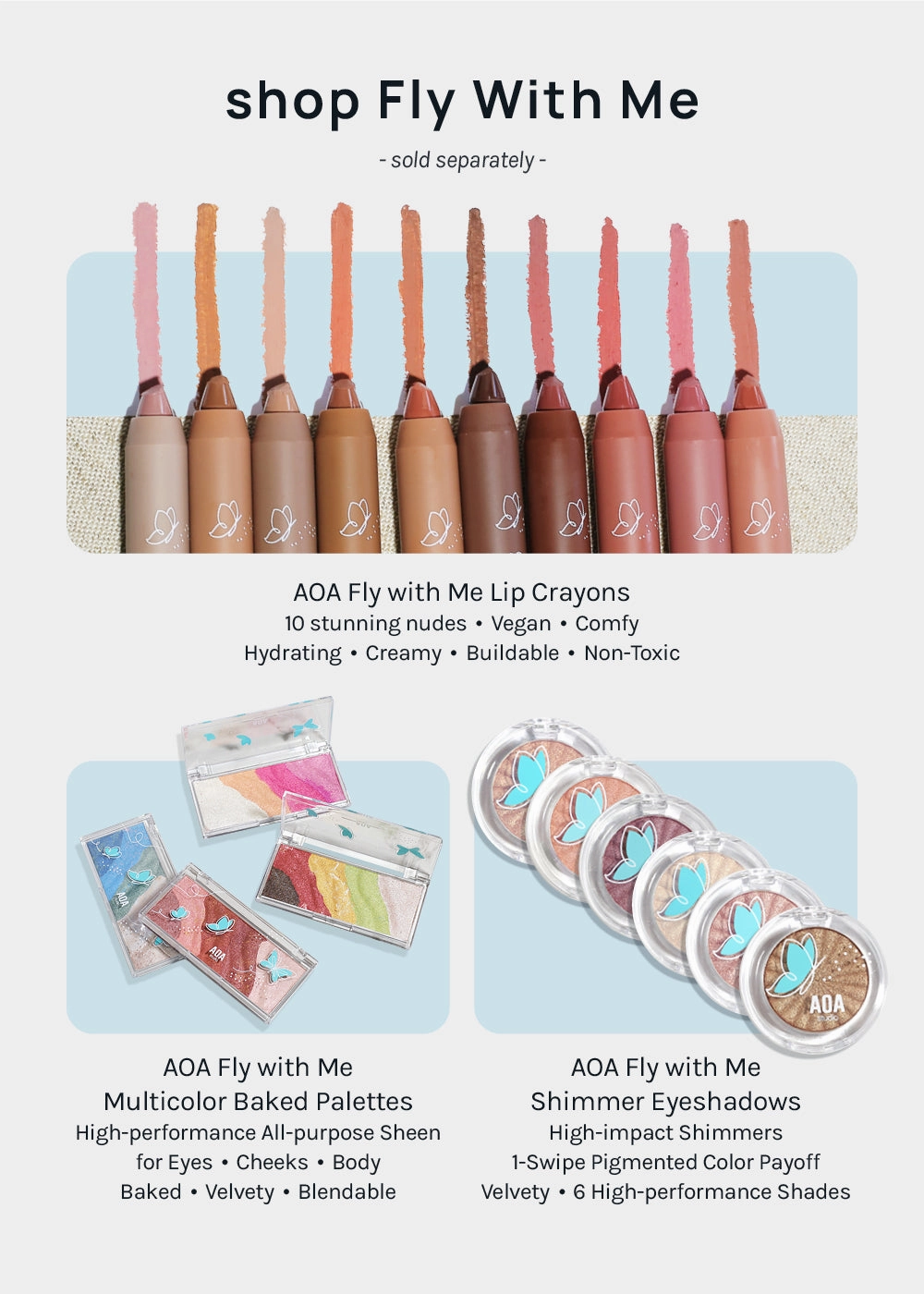 AOA Fly with Me Matte Eyeshadows