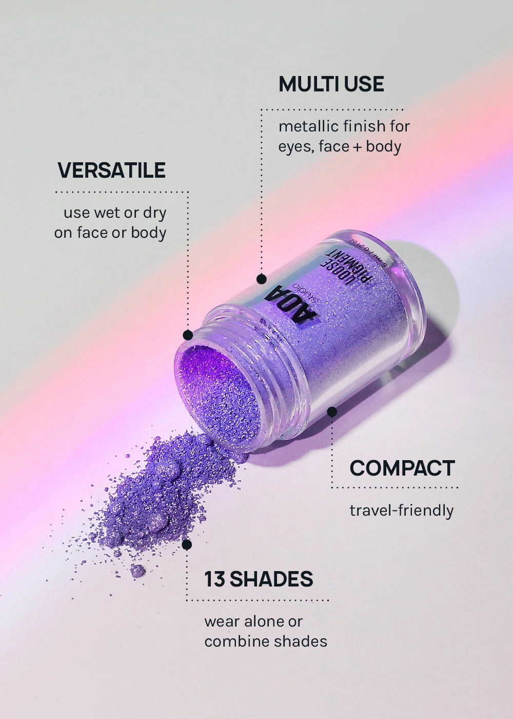AOA Loose Pigment Powders- Fantasy Tones
