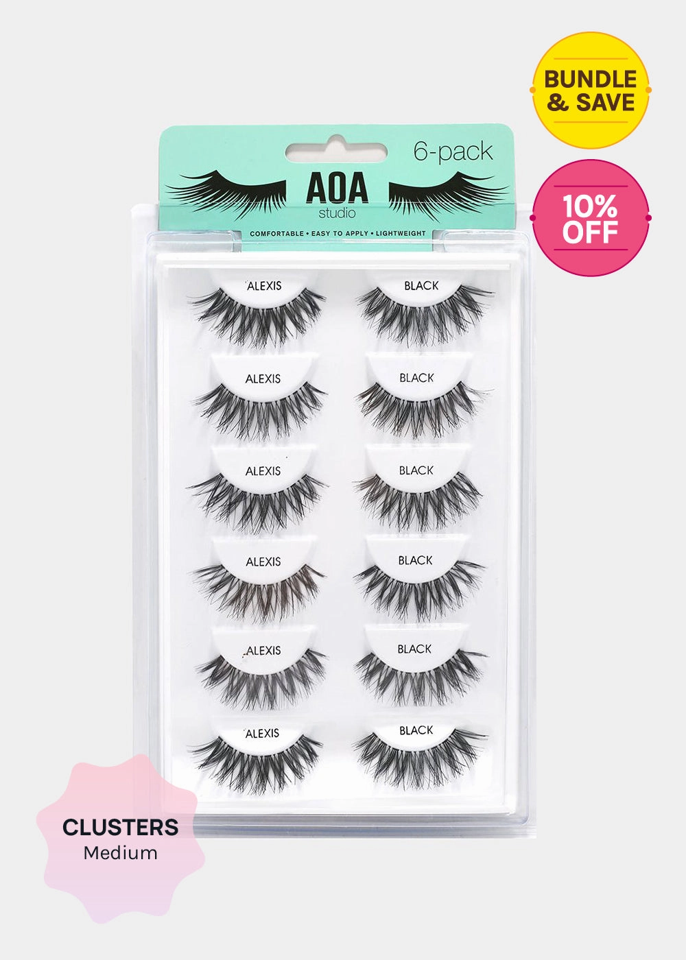 AOA Studio Eyelashes - Alexis 6-Pack