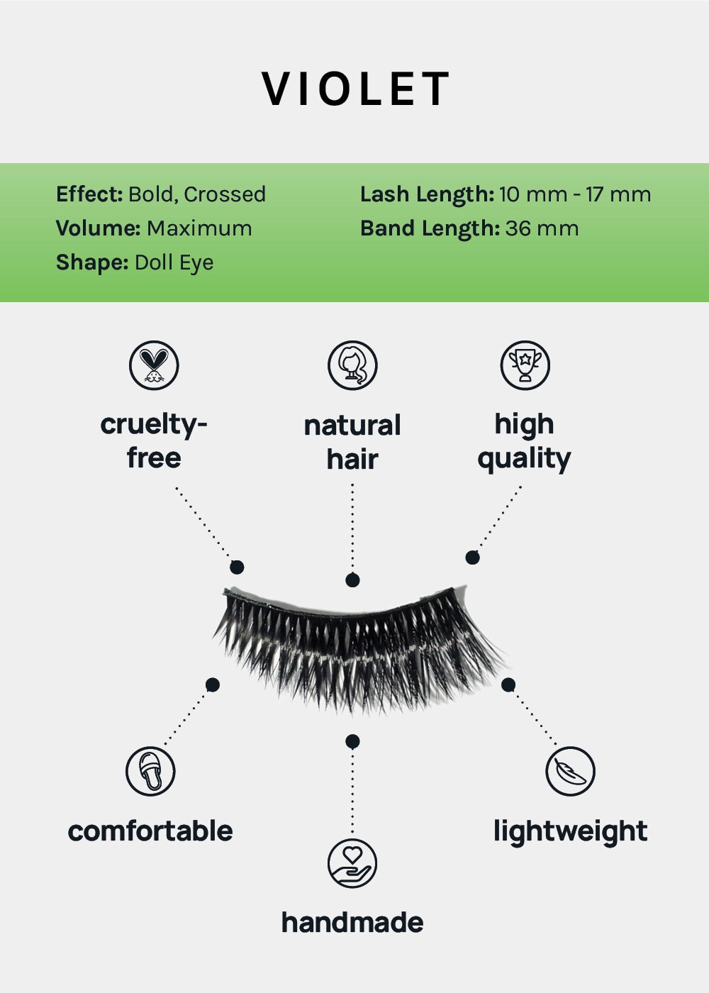 AOA Studio Eyelashes - Violet