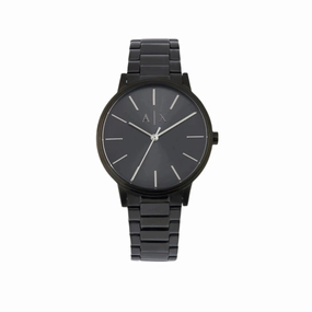 Armani Cayde Elegant Black Steel Band Timepiece AX2701