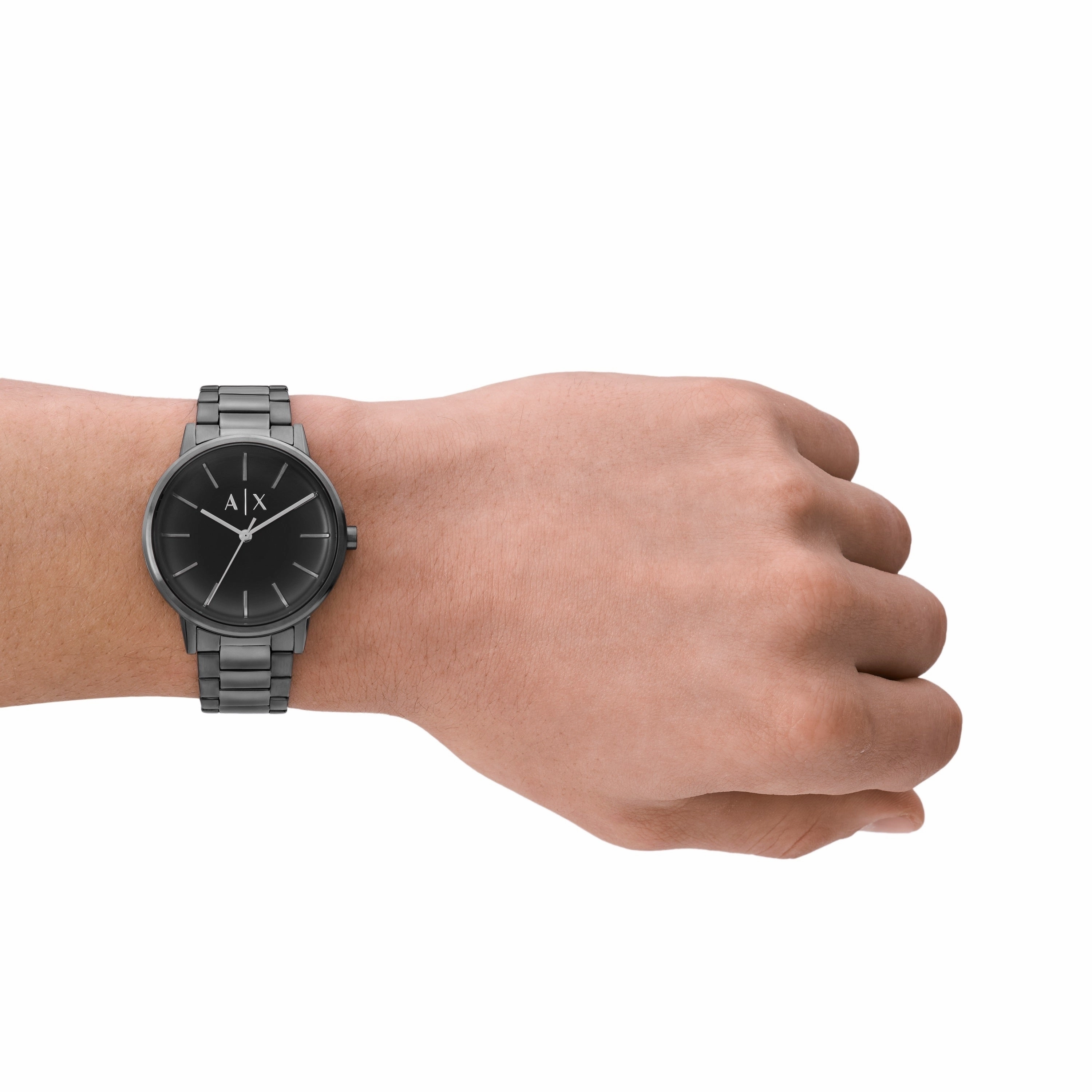 Armani Exchange Cayde All Black Silver Dial Watch Model AX2761
