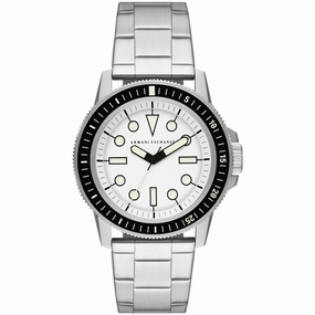 Armani Exchange Men's Watch - Classic Quartz Silver Tone Steel Bracelet | AX1853