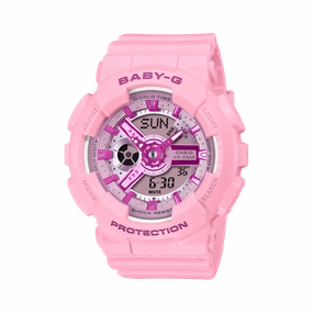 Baby-G 100M Pink Dial Resin Band Watch BA110YK-4A