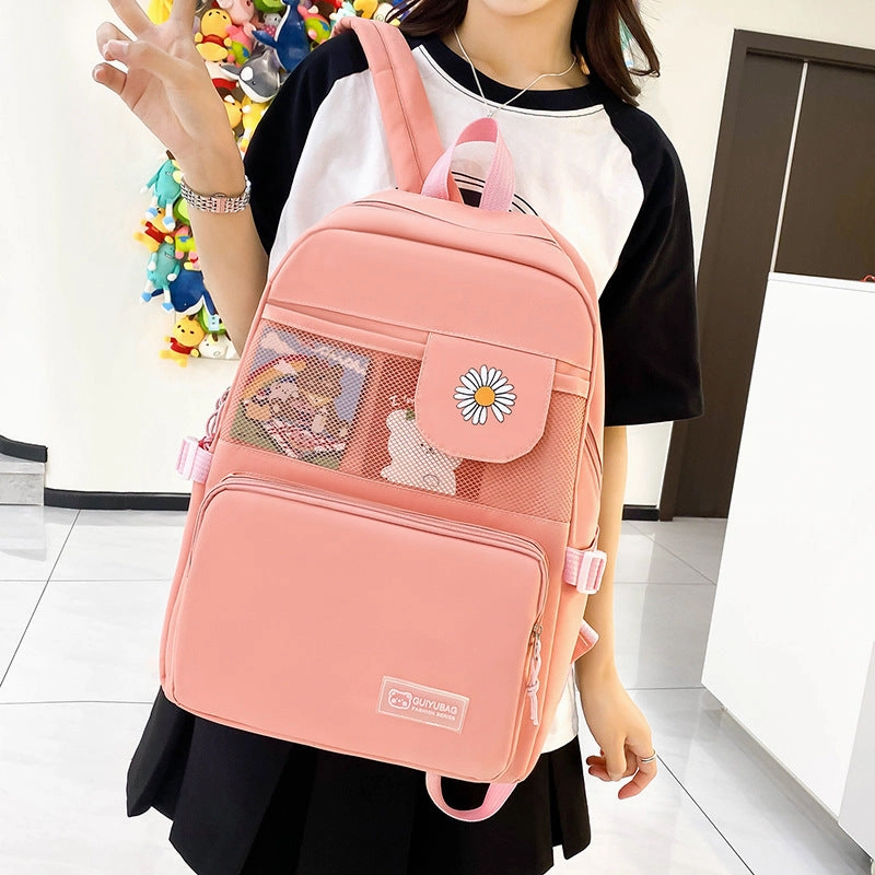 Backpack 4-piece set large capacity backpack